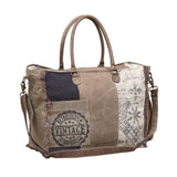Retro Vintage Print Weekender Bag