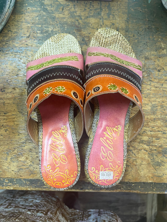 Corky Sandales - Orange, Pink and Brown