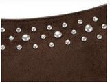 Wrangler Studded Western Shoulder Crossbody Bag - Coffee