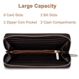 Wrangler Floral Tooled Wristlet RFID Wallet -Coffee