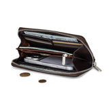 Wrangler Floral Tooled Wristlet RFID Wallet -Coffee