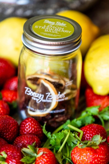 Lemon Strawberry Basil Infused Cocktail Mix 16 oz