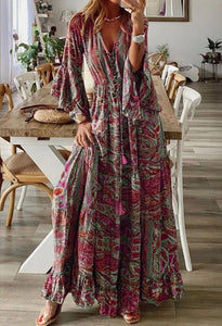 Floral Patchwork Dress - Plus