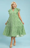 Leaf Print Tiered Maxi - All Sizes