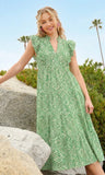 Leaf Print Tiered Maxi - All Sizes