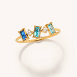 Talia Triple Crystal Ring - Nikki Smith Designs -