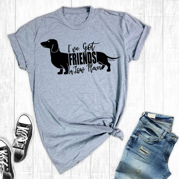 Friends In Low Places Light Grey Short Sleeve Tee