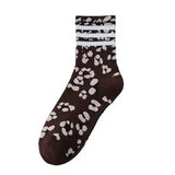 Animal Print Half Crew Socks