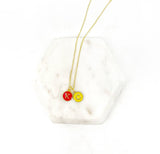 Red Yellow KC Enamel Charm Chiefs Kansas City Necklace