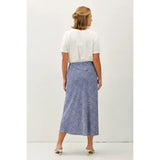 Floral Print Midi Skirt Plus