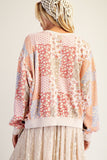 Floral Terry Pullover - Plus