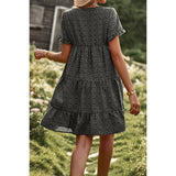 Floral Dot Ruffle Babydoll Dress