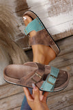 Western Suede Rivet Sandal