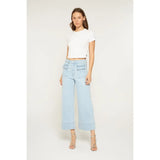 Mica Jeans - High Rise Cropped Wide Leg with Patch Pocket