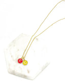 Red Yellow KC Enamel Charm Chiefs Kansas City Necklace