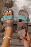 Western Suede Rivet Sandal
