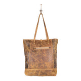Fleece Leather Tote Bag