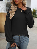 Black Loose Sweater Top