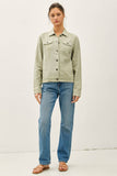 Lightweight Linen Blend Buttoned Jacket - Be Cool