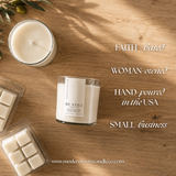 Be Still | Lavender & Sage | 9 oz. Clear Jar Soy Candle