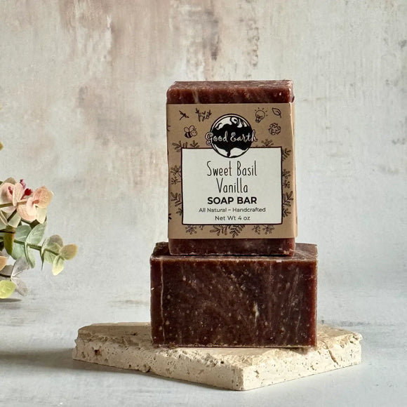 Sweet Basil Vanilla Handmade Soap Bar