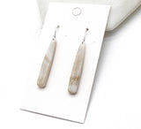 Baubles by B - Cream Neutral Pixie Drop Acrylic Earrings