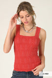 NIKIBIKI Lace Textured Square Top