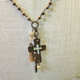 Copper Cross With Diamonds