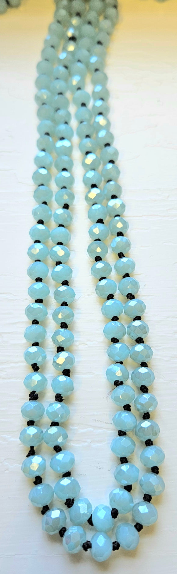 Cloud Blue Beaded Necklace