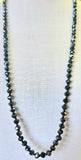 Iridescent Midnight Teal Beaded Necklace