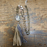 Gorgeous Stone Beads With Multicolor Pendant And Tassle