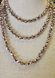 Peachy Color Long Beaded Necklace