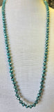 Sea Green Beaded Knotted Necklace
