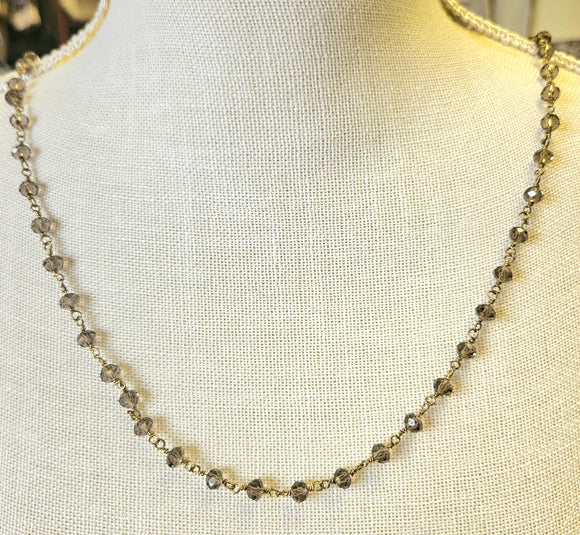 Beautiful Amber/Brown Beaded Necklace