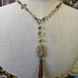 Beaded Stone Pendant