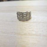 Lovely Silver Diamond Studded Ring
