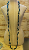 Teal Knotted Beaded Necklace