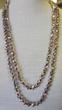 Peachy Color Long Beaded Necklace