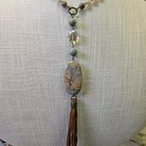 Beaded Stone Pendant