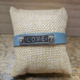 Leather Blue Adjustable Bracelet