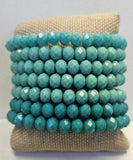 Stunning Shades Of Blue Seven Seperate Bracelets