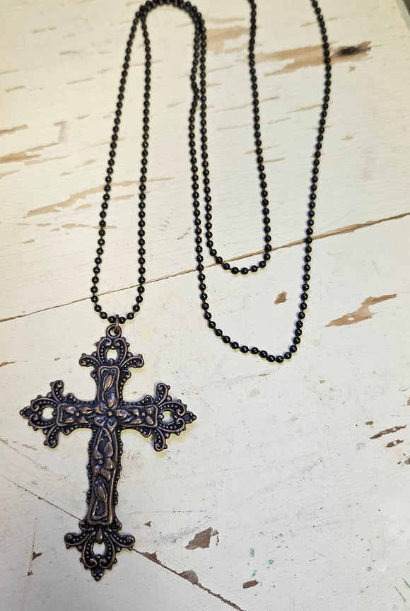 New Necklace Copper Cross Design