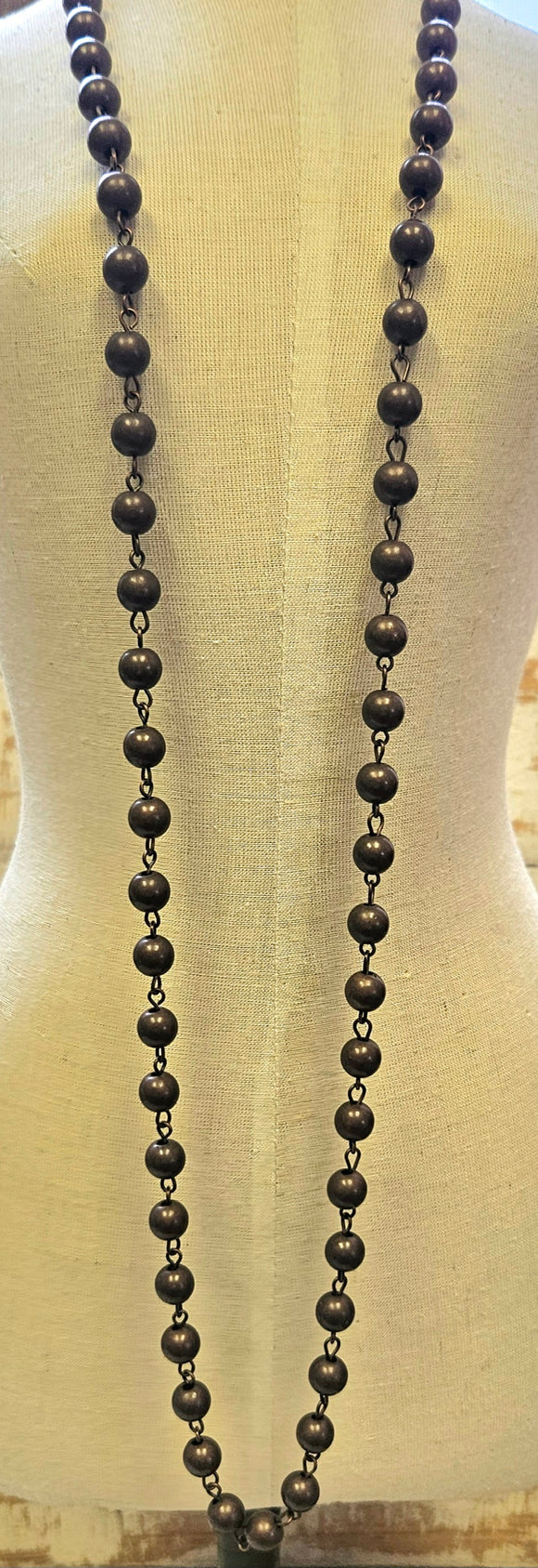Bronze Beaded Necklace