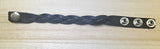 Black Leather Braided Adjustable Bracelet