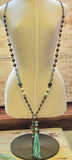 Long Beaded Cross With Tassle