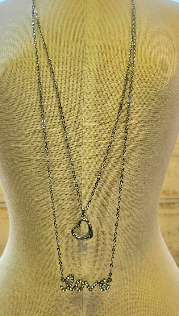 Love And Heart Necklace
