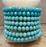 Stunning Shades Of Blue Seven Seperate Bracelets