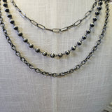Three Strand Silver Necklace