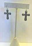 Beautiful Sage Green Cross Earrings