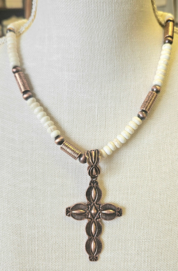 Copper Cross Necklace